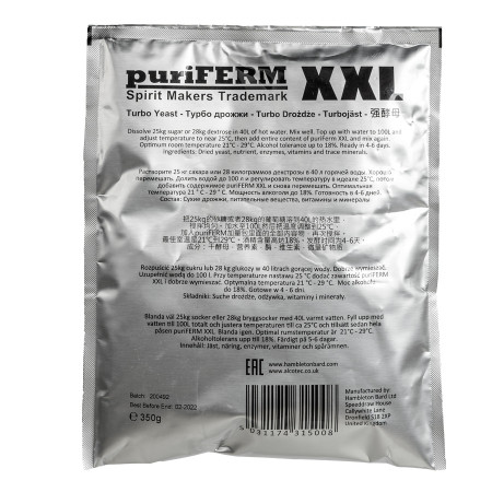 Turbo yeast alcohol "PuriFerm XXL" (350 gr) в Магадане